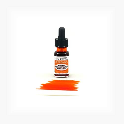 Dr. Ph. Martin's Radiant Concentrated Water Color, 0.5 oz, Amber Yellow (16B) - Image 2