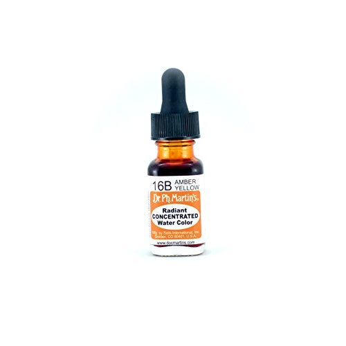 Dr. Ph. Martin's Radiant Concentrated Water Color, 0.5 oz, Amber Yellow (16B) - Image 3