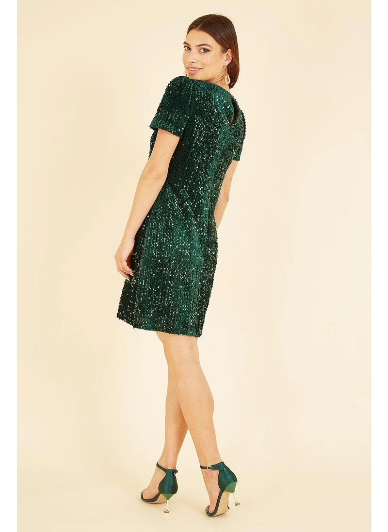 MELA LONDON Sequin A-Line Dress