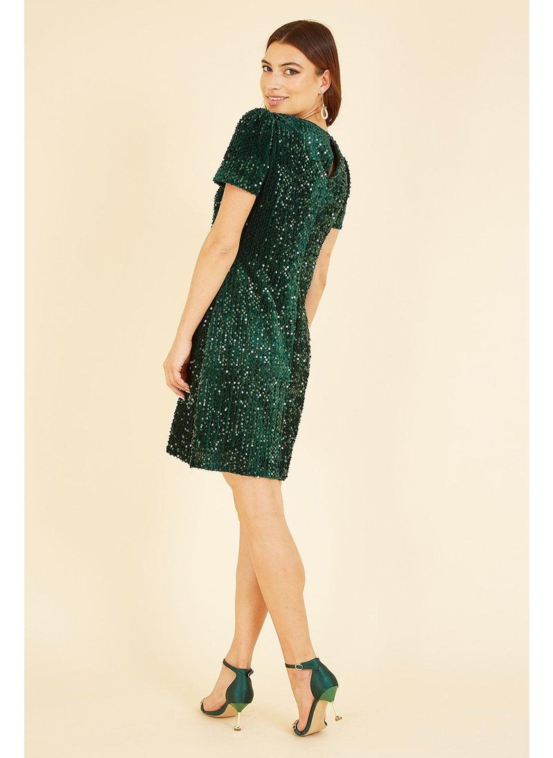 MELA LONDON Sequin A-Line Dress - Image 4