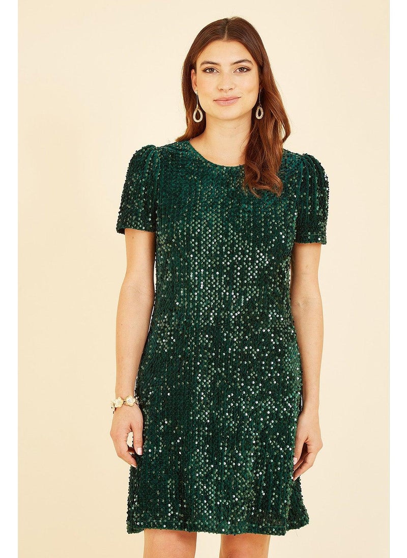 MELA LONDON Sequin A-Line Dress - Image 2