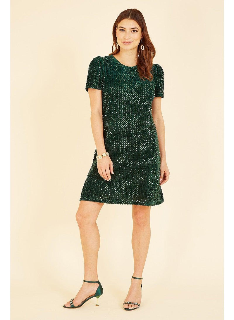 MELA LONDON Sequin A-Line Dress - Image 3