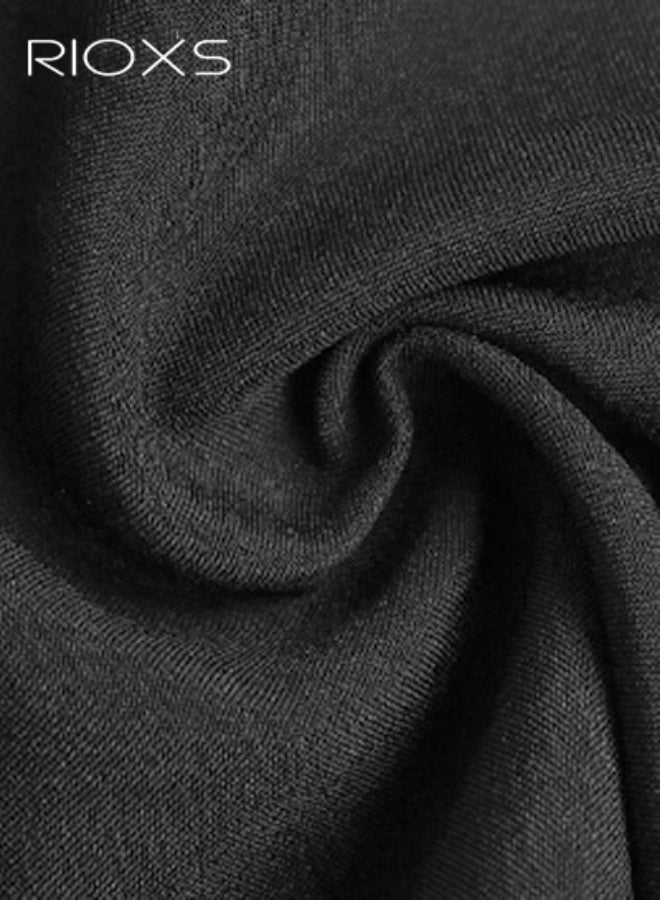 RIOXS Women's Oversized T-shirts, Loose Fit Short Sleeve Tee Shirts, Trendy Soft Crewneck Tops, Basic Tee Solid Black Shirts for Women, Trendy Casual Blouse, Comfy Breathable Ladies Tees for Daily Wear, Office, Running, Sport, Gym, Skating, Womens Clothing Gift for Your Family and Friends - Image 5