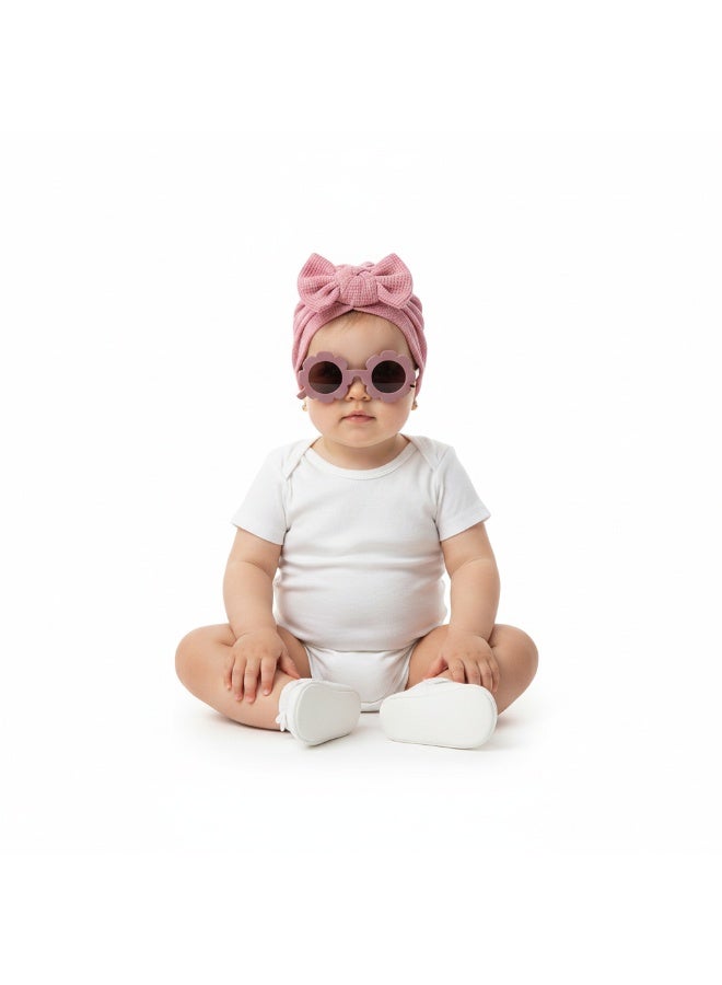 Bambimici Baby Turban Hat & Flower Sunglasses Set - Image 3