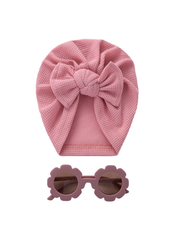 Bambimici Baby Turban Hat & Flower Sunglasses Set - Image 4