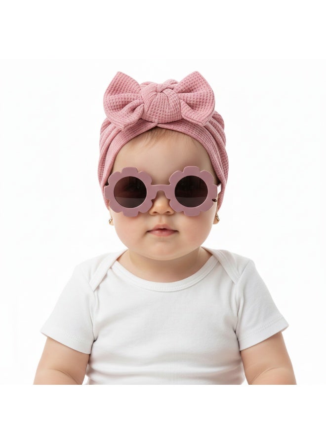 Bambimici Baby Turban Hat & Flower Sunglasses Set - Image 1