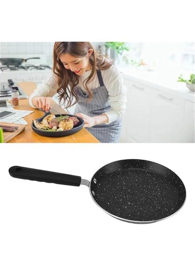 Nonstick Crepe Pan, Aluminum Alloy Tortilla Pan, 6 Inch Pancake Flat Skillet Tawa Dosa Tortilla Pan, Compatible with All Stovetops, Pancake Griddle Comal Pan for Roti Egg Omelet Tortilla Tawa Dosa  - Image 3