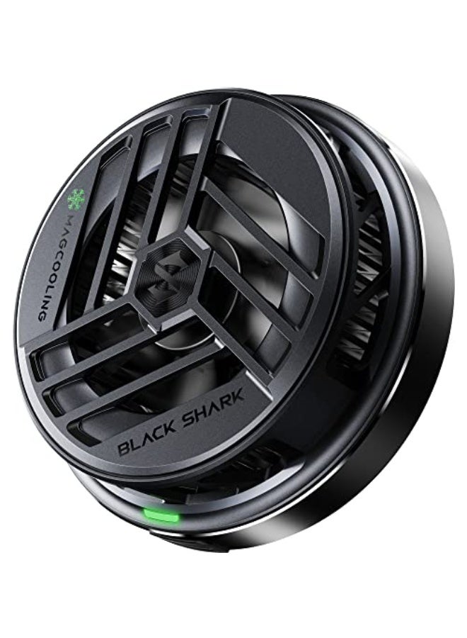 بلاك شارك مبرد هاتف بلاك شارك المغناطيسي، متوافق مع هواتف آيفون 11 12 13 14، مروحة تبريد محمولة لهاتفك، مبرد هاتف محمول، تبريد للألعاب، تبريد شبه موصل لأجهزة أندرويد/تابلت/آيباد. - Image 1