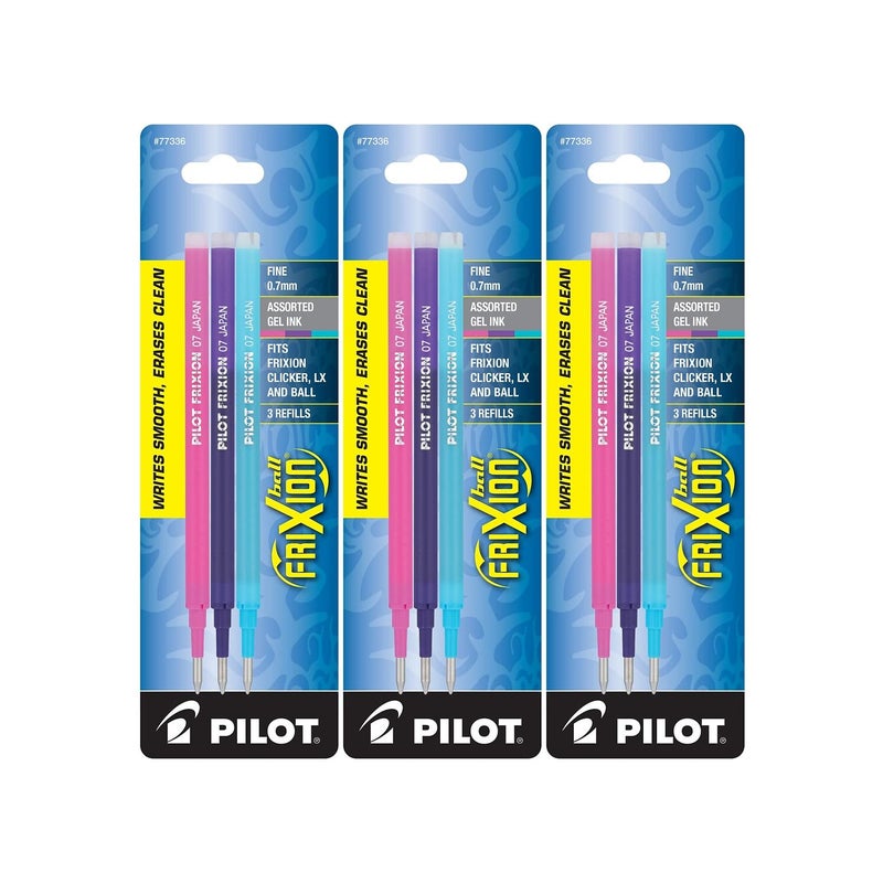 Pilot Refills for Frixion Erasable Gel Ink Pens, Fashion Assorted, Pack of 9 (77336) - Image 4