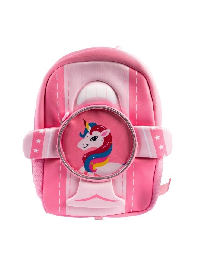 Cocobee Aeroplane Style Unicorn Printed Backpack Girls - Image 1
