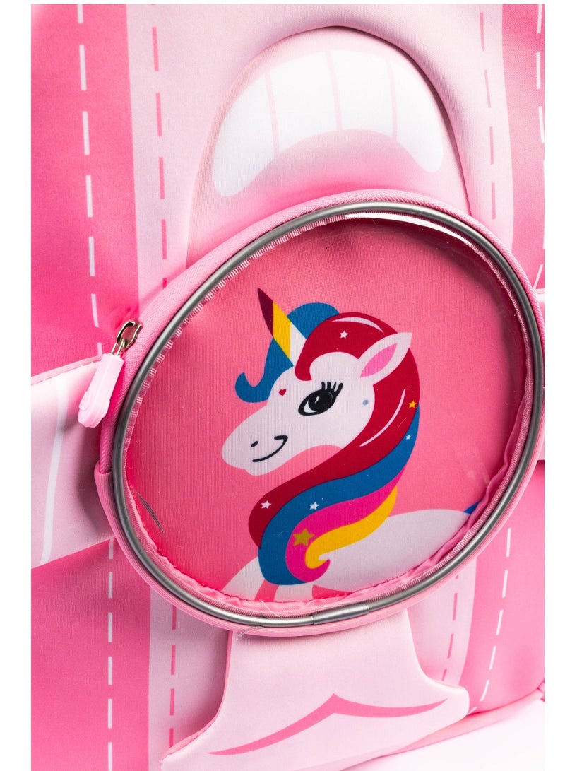 Cocobee Aeroplane Style Unicorn Printed Backpack Girls - Image 3