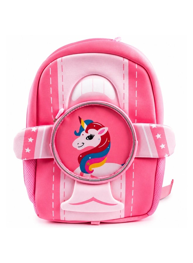 Cocobee Aeroplane Style Unicorn Printed Backpack Girls - Image 1