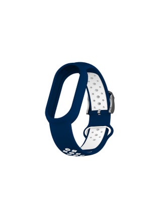 Suitable For Mi Bracelet 8 Two-color Silver Buckle Strap Smart Bracelet Nike Two-color Silicone Mi Bracelet 8-Color:Midnight Blue And White - pzsku/ZD7EC57F1A2387FEAC210Z/45/1745249203/1db27548-4b39-4557-94ed-e5f630b8712b