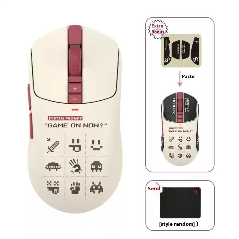 A4Tech Rm65 Ultra Lightweight Wireless 2.4g Gaming Mouse for Gaming and Office, Red - Image 1