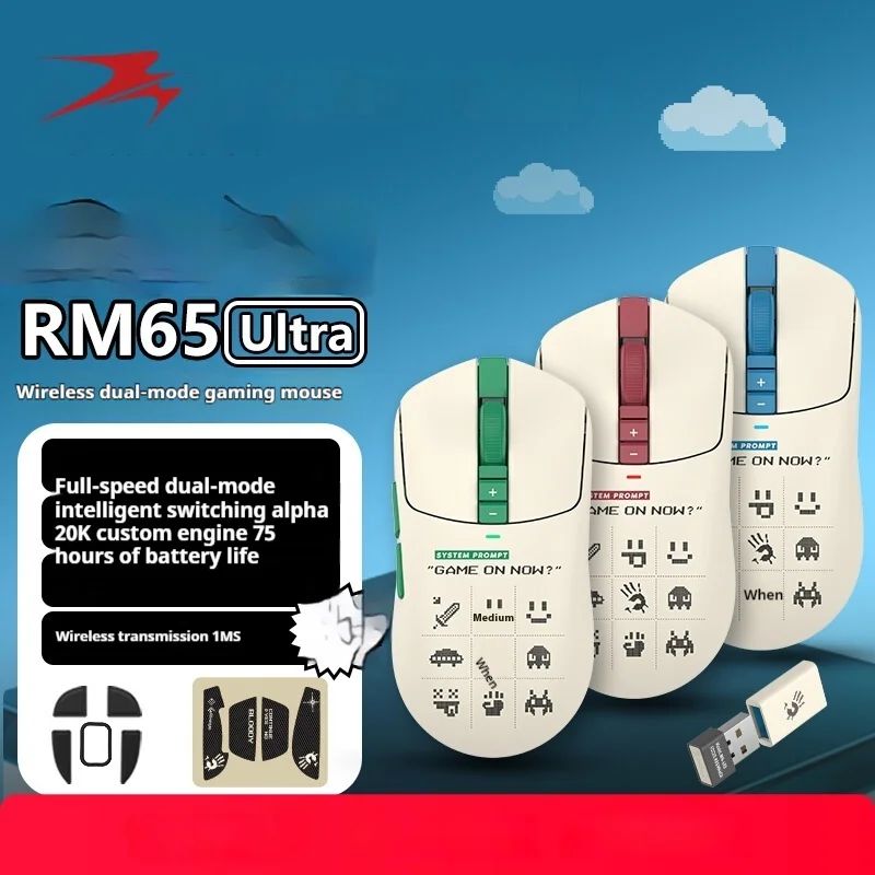 A4Tech Rm65 Ultra Lightweight Wireless 2.4g Gaming Mouse for Gaming and Office, Red - Image 2