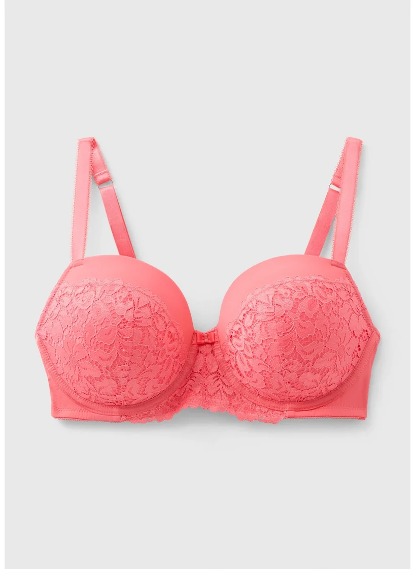 Matalan Coral DD+ Lace Detail Padded Bra