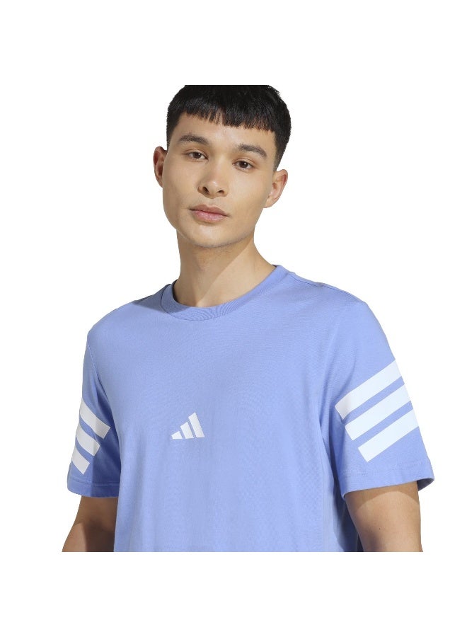 Adidas M Fi 3S Reg T Blue Training T-Shirts For Men XS - Image 5