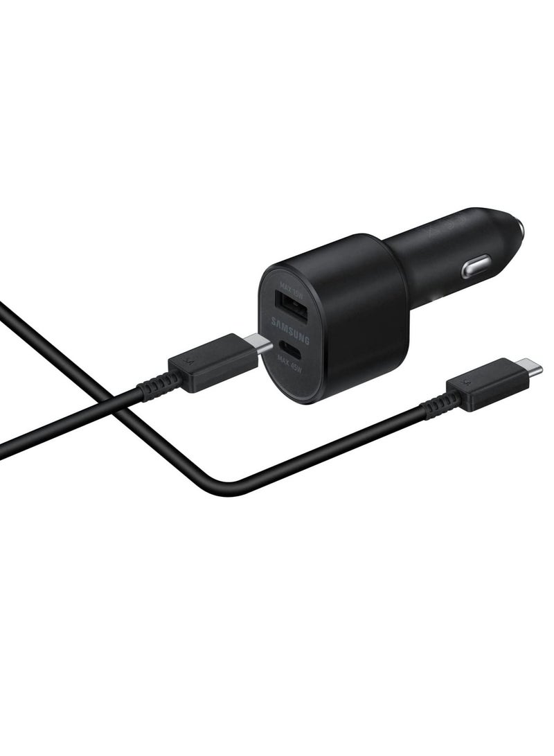 GENNEXT Super Fast 2.0 Dual Port Car Charger With Type-C Cable Black - Image 2