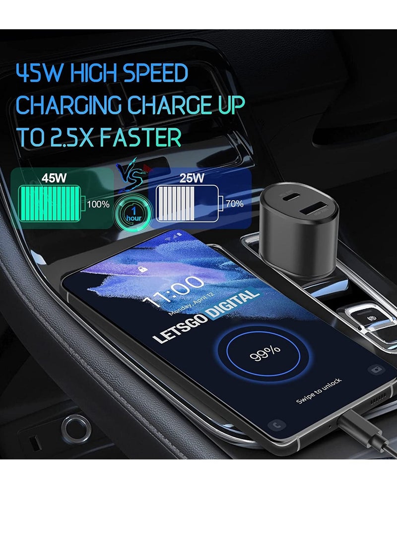 GENNEXT Super Fast 2.0 Dual Port Car Charger With Type-C Cable Black - Image 4