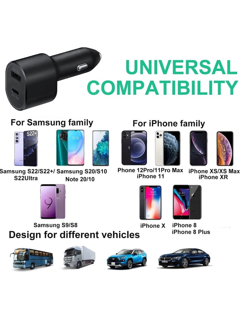 GENNEXT Super Fast 2.0 Dual Port Car Charger With Type-C Cable Black - Image 5