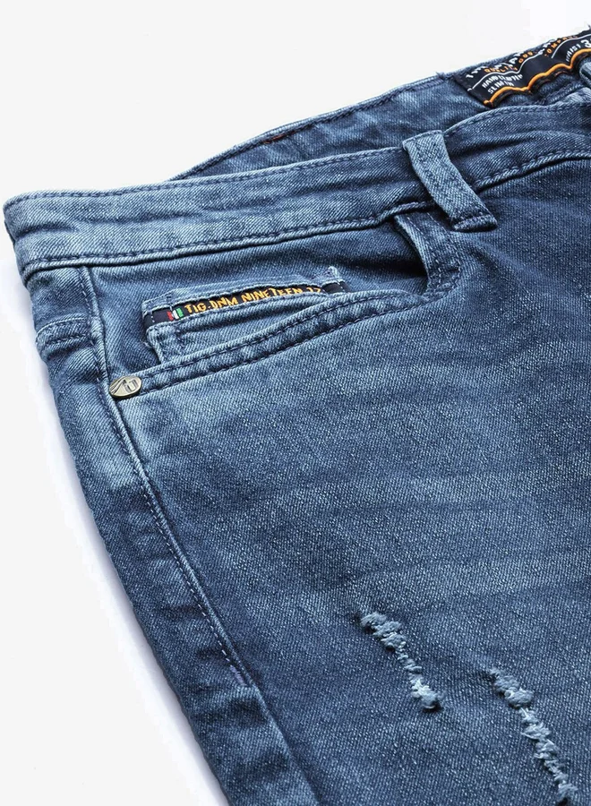 The Indian Garage Co  Men Slim Fit Solid Jeans for Men | Best Price UAE