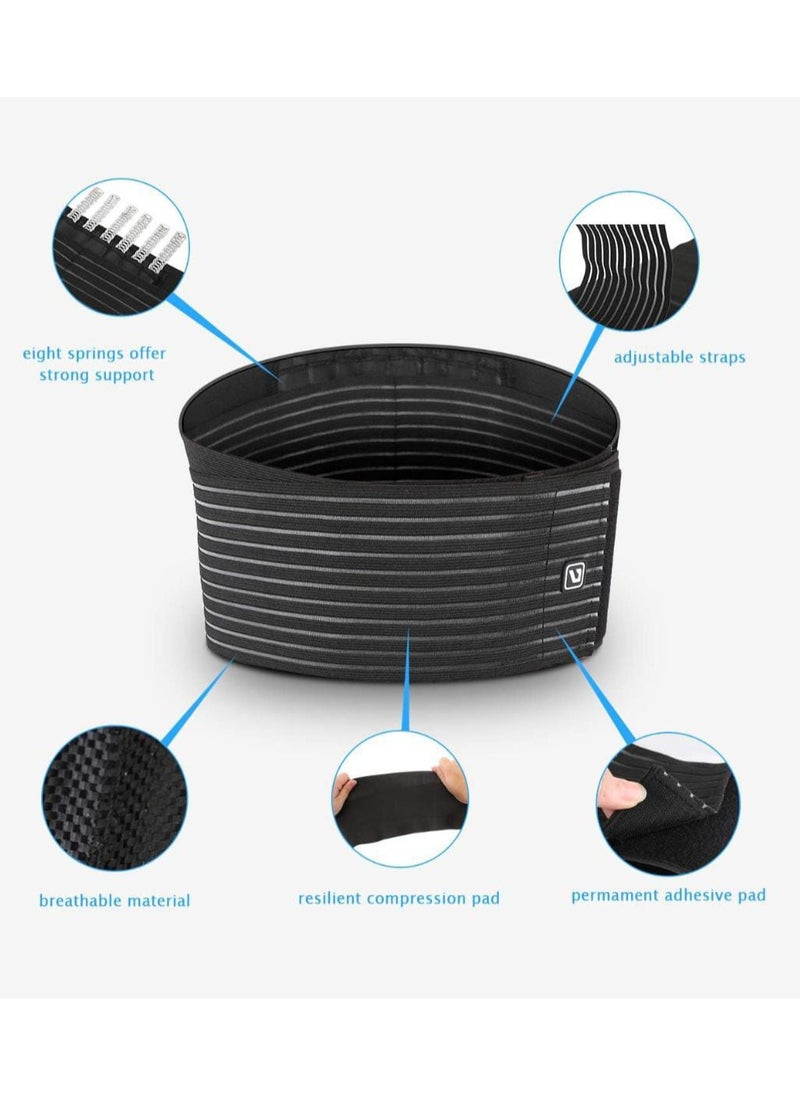 Generic - Spiral Band Waist Support Belt, Adjustable Compression Waist Trainer, Lumbar Support Brace for Back Pain Relief, Slimming Belt for Posture Correction and Core Stability - Image 1