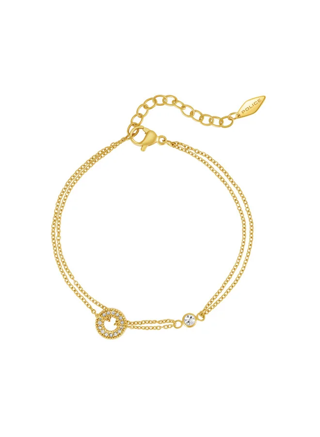Circquela Yellow Gold Plated Stainless Steel Charm Bracelet for Women