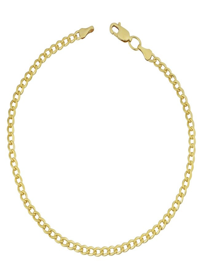 Kooljewelry 14k Yellow Gold Filled 3.2 mm Miami Cuban Curb Chain Bracelet (8.5 inch) - Image 1