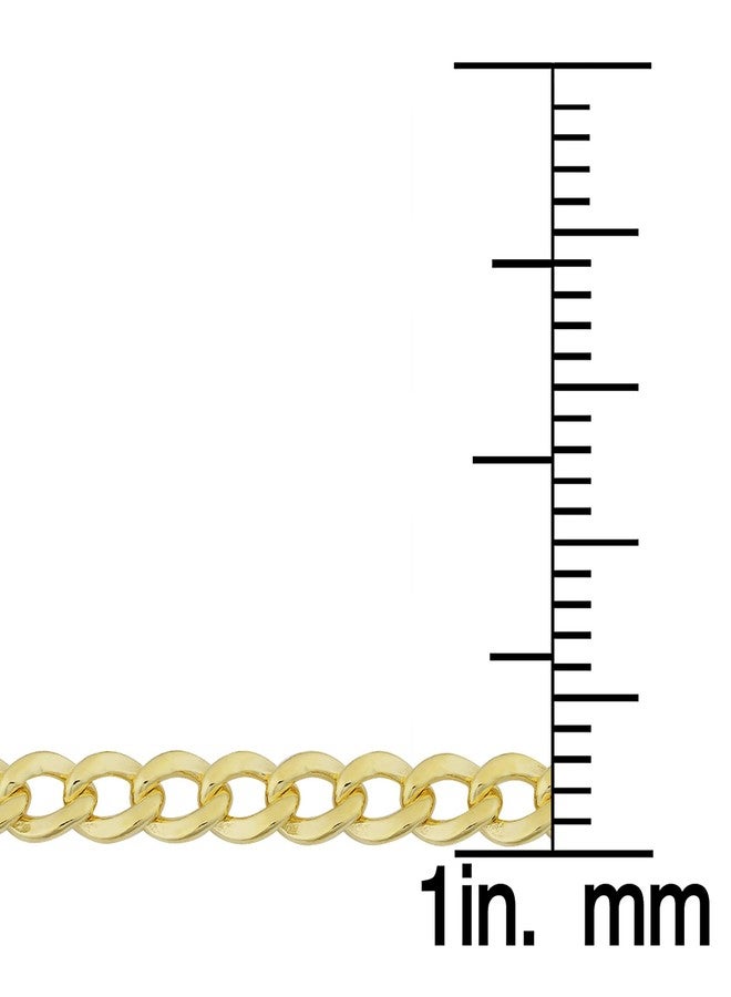 Kooljewelry 14k Yellow Gold Filled 3.2 mm Miami Cuban Curb Chain Bracelet (8.5 inch) - Image 3