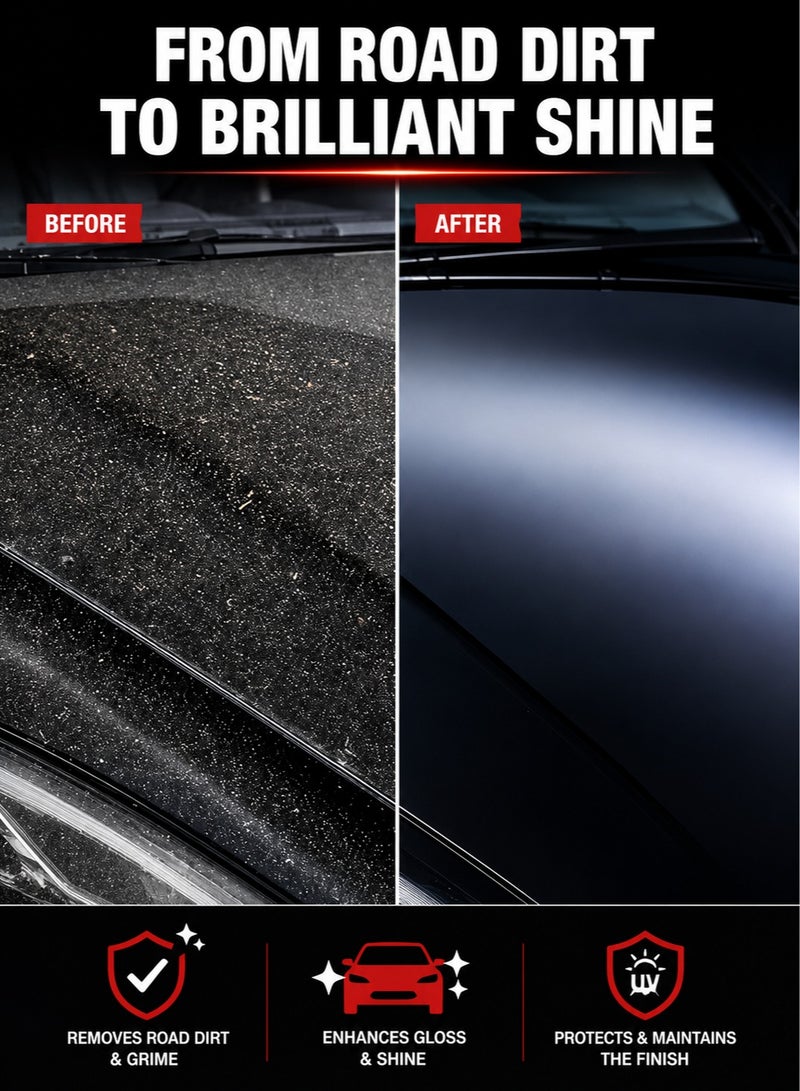 SONAX Gloss Shampoo 1 Liter Car Wash Concentrate, High Foam Car Cleaning Shampoo, pH Balanced Paint Safe Formula, Streak Free Gloss Finish, Phosphate Free Vehicle Wash for Cars, SUVs, Motorcycles, Trucks, Exterior Cleaning Solution - Image 4