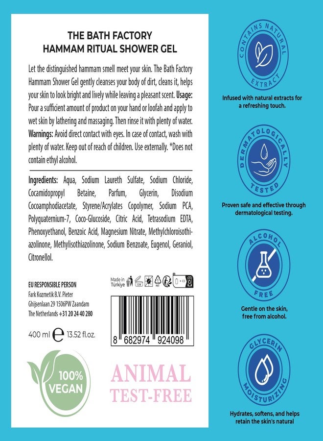 The Bath Factory Liberty Shower Gel for Women, Moisturizing Body Wash with Glycerin & Sodium PCA, Good Smelling Daily Shower Gel, Fresh Ladies Body Wash - Image 2