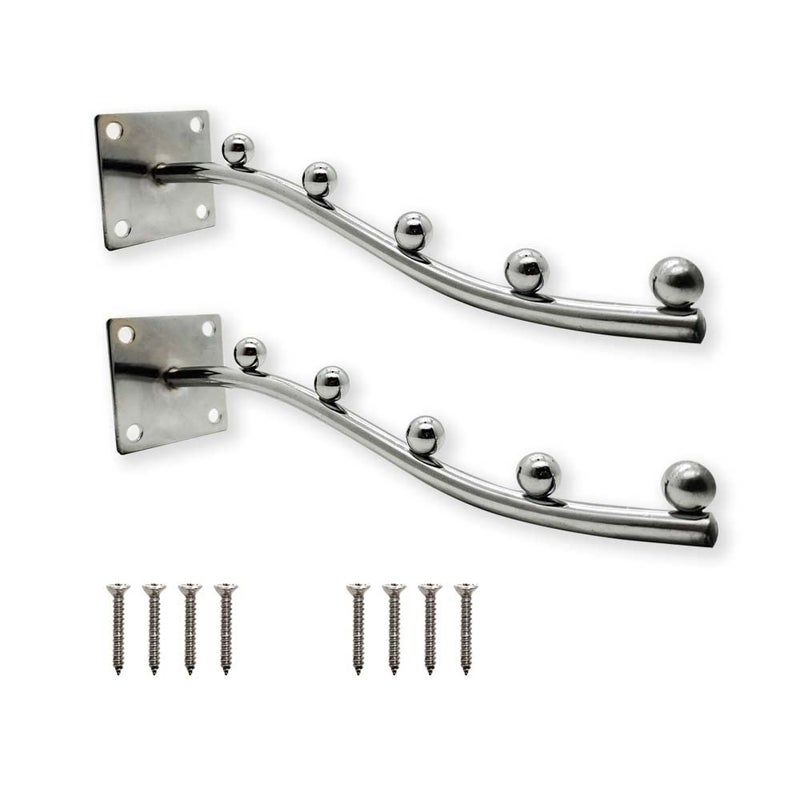 HYDERON HYDERON Beads Steel Heavy Duty Wall Mount Hanger Dots for Wall Display Wall Display Hook Hanger Hook Wall Drop Hanger with Hardware Fittings Pack of 2pcs 5 Dots  - Image 1