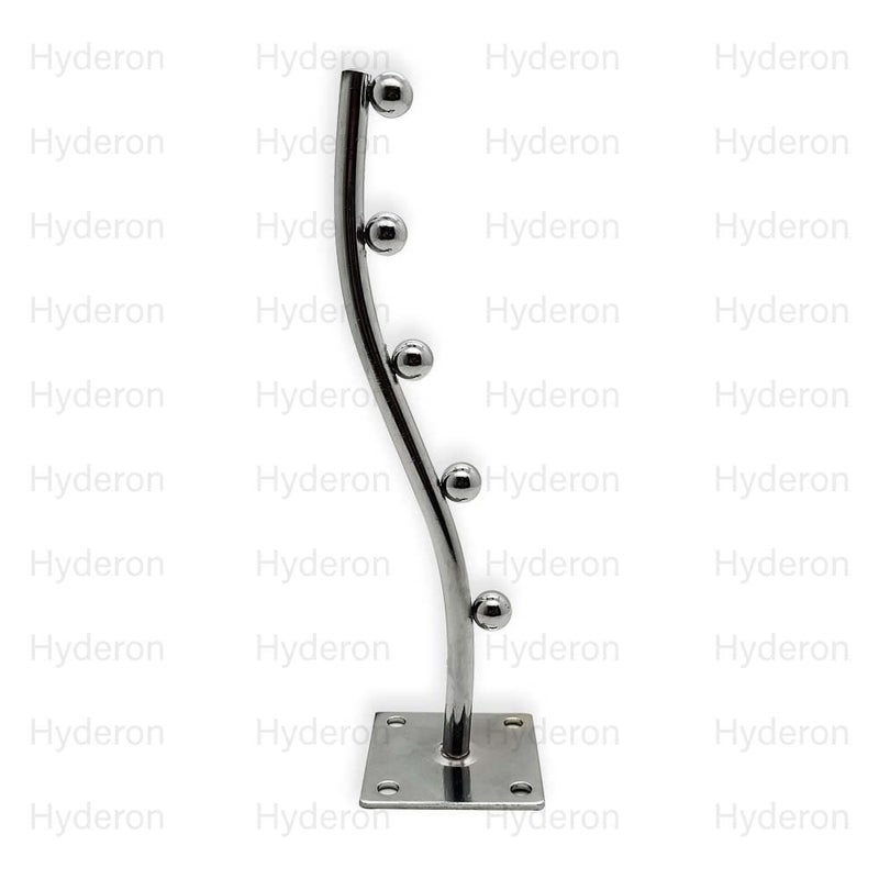 HYDERON HYDERON Beads Steel Heavy Duty Wall Mount Hanger Dots for Wall Display Wall Display Hook Hanger Hook Wall Drop Hanger with Hardware Fittings Pack of 2pcs 5 Dots  - Image 4