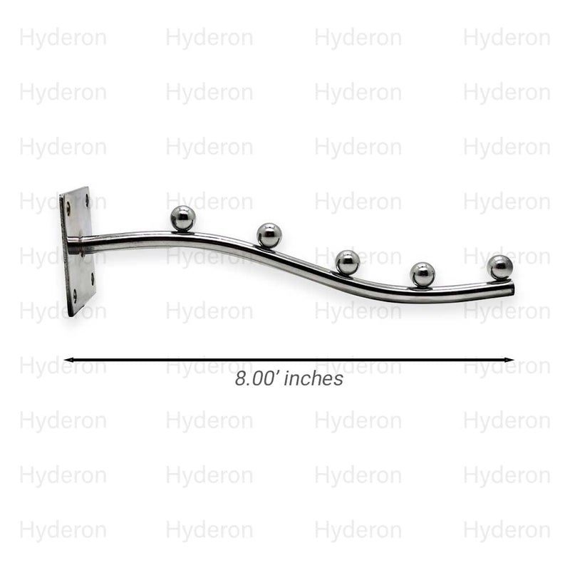 HYDERON HYDERON Beads Steel Heavy Duty Wall Mount Hanger Dots for Wall Display Wall Display Hook Hanger Hook Wall Drop Hanger with Hardware Fittings Pack of 2pcs 5 Dots  - Image 2