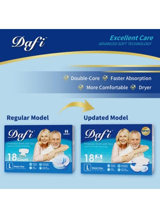 DAFI Absorption Update Adult Diapers, Medium Disposable Incontinence Briefs with Tabs, Nursing Diapers, Urine Leak Resistant, Breathable, Overnight Bladder Control, 18 Count - pzsku/ZD7ECB49EB5C592B27569Z/45/1747741143/760cd85f-3b0a-4e74-a045-6733ec7a8720