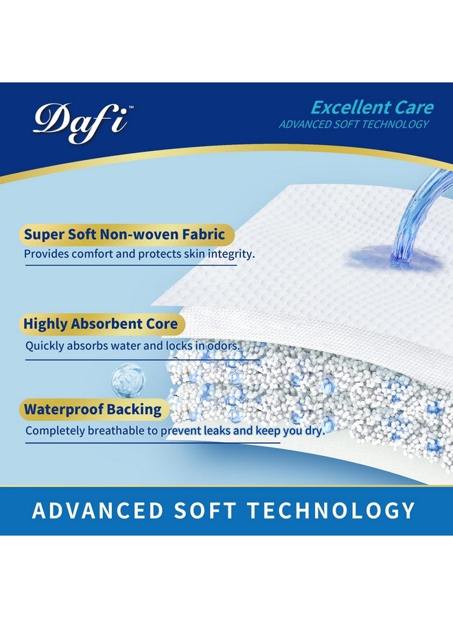 DAFI Absorption Update Adult Diapers, Medium Disposable Incontinence Briefs with Tabs, Nursing Diapers, Urine Leak Resistant, Breathable, Overnight Bladder Control, 18 Count