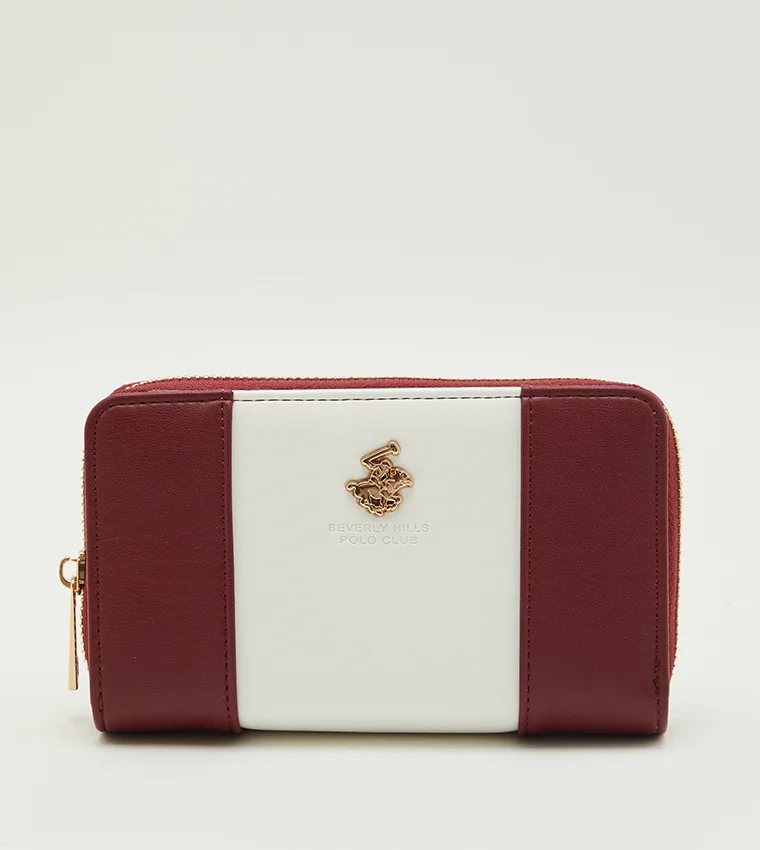 BEVERLY HILLS POLO CLUB Logo Embellished Zippered Wallet