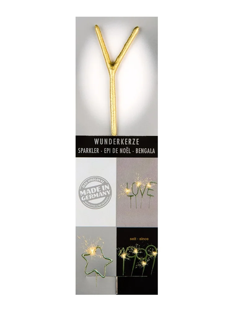 Wondercandle Gold Sparkler Candle Y