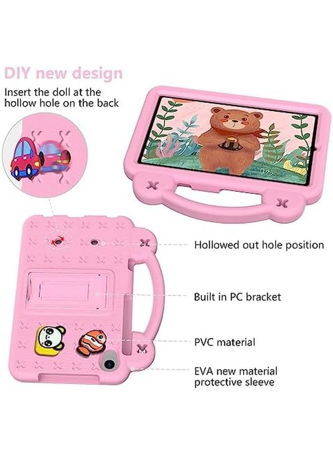 erorex Kids Case For Lenovo Tab M8 Hd (2019) Tab M8 Fhd (2Nd Gen) 2020 Tab M8 (3Rd Gen) 2021 Tab M8 (4Th Gen) 2023 Eva Silicone Shockproof Handle Kids Friendly Cover With Foldable Stand Pink  - Image 5