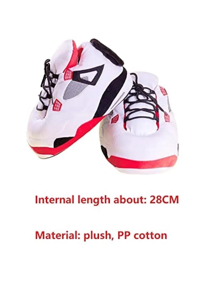 Sneaker Slippers - Comfortable And Warm Indoor Slippers - Comfy and Cozy Plush Adult Men Women Slippers - Funny Fashion - One Size Fits Most, B  - Image 4