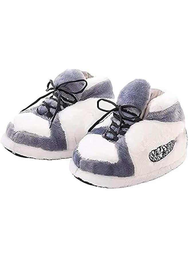 Sneaker Slippers - Comfortable And Warm Indoor Slippers - Comfy and Cozy Plush Adult Men Women Slippers - Funny Fashion - One Size Fits Most, B  - Image 1