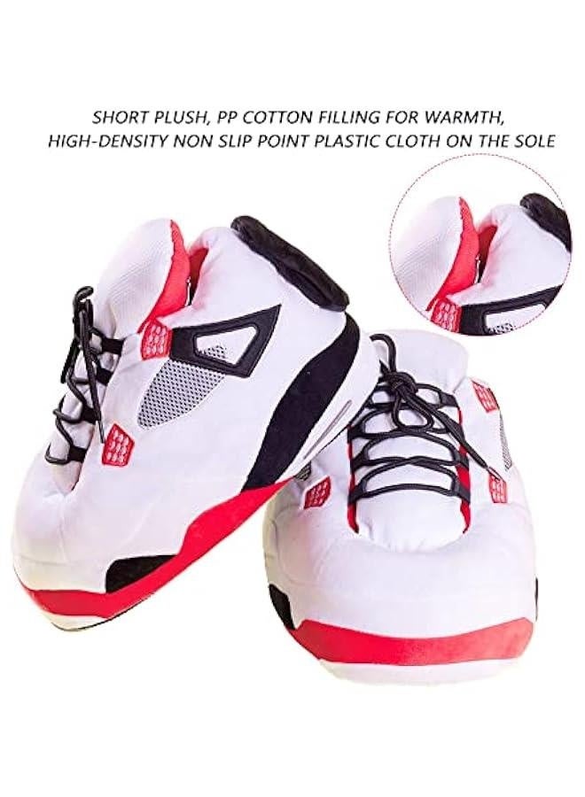 Sneaker Slippers - Comfortable And Warm Indoor Slippers - Comfy and Cozy Plush Adult Men Women Slippers - Funny Fashion - One Size Fits Most, B  - Image 3