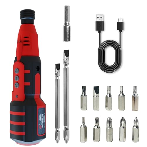 IBELL TOOLS iBELL BS03-06 2.2Nm Torque Electric Screwdriver & Contactless Tester |1/4" Bit Holder|3.6V Battery|200 RPM|USB Micro-B Charging |Worklight|Screwdriver Bit set| Wire Breakpoint Finder - Image 1