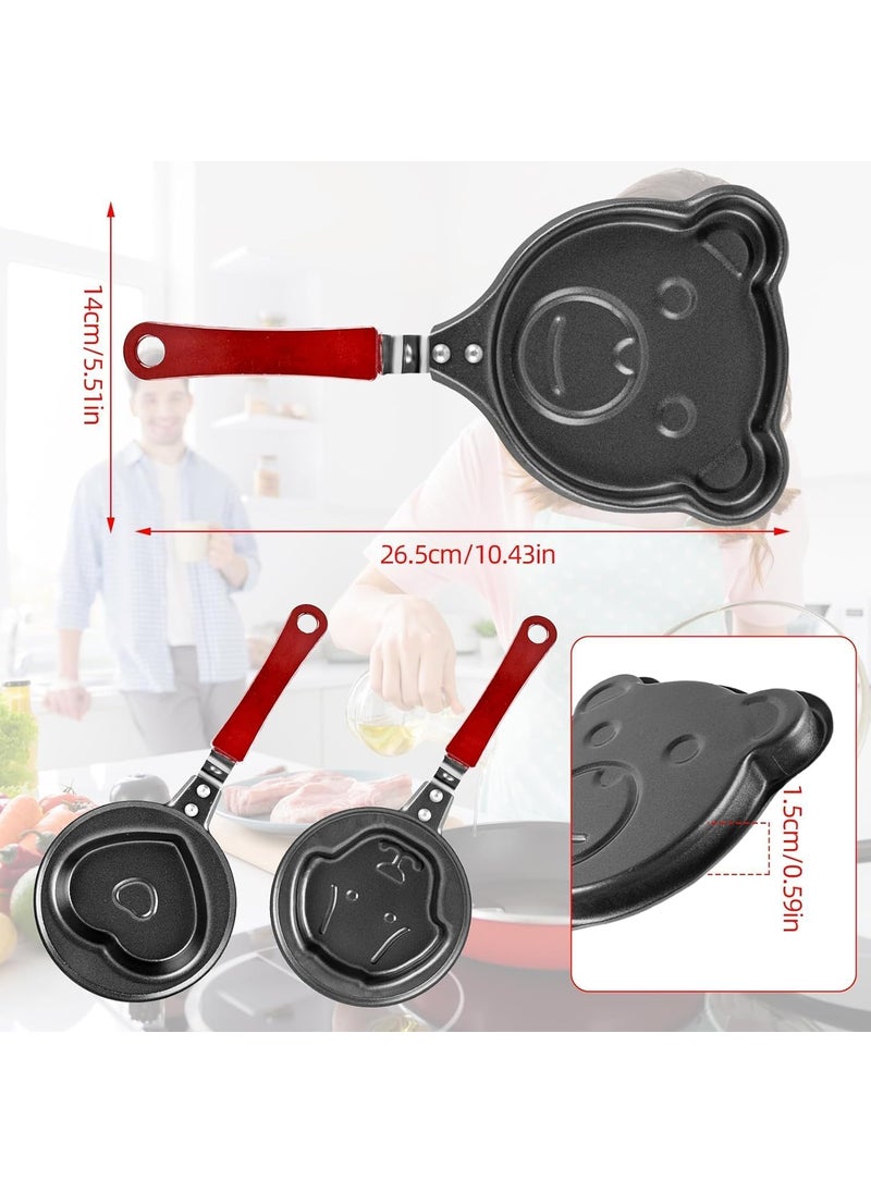 SIRIDHI - SIRIDHI NonStick Cartoon Shape Mini Egg Pancake Frying Pan Pancake Mold NonStick Cookware Saucepan Breakfast Maker Egg Frying Pan Omelette Pan Egg Frying Pan Cookware Tool Frying PAN Big - Image 1