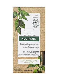 Klorane Oil Control 2In1 Mask Shampoo Powder With Nettle And Clay For Oily Hair And Scalp Deep Cleansing Powdertofoam Treatment Paraben Silicone And Sulfate Free Biodegradable Vegan  - Image 2