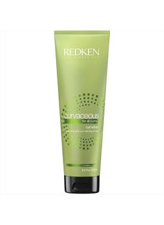 Redken Curvaceous Curl Refiner Cream | For Curly Hair | Curl Defining Primer That Helps Control Frizz | With Moringa Oil | 8.5 Fl Oz