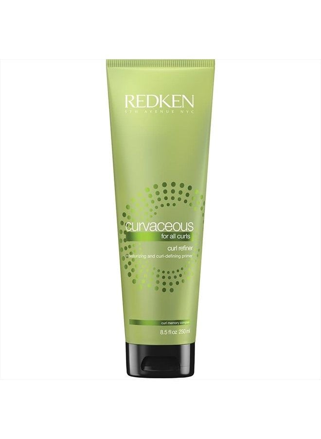 REDKEN - Redken Curvaceous Curl Refiner Cream | For Curly Hair | Curl Defining Primer That Helps Control Frizz | With Moringa Oil | 8.5 Fl Oz - Image 1