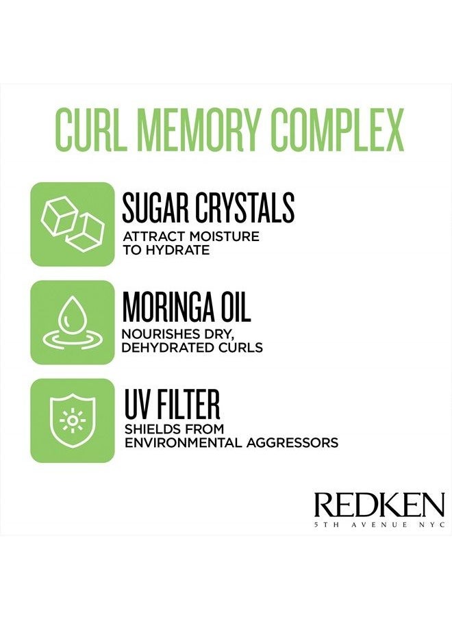 REDKEN - Redken Curvaceous Curl Refiner Cream | For Curly Hair | Curl Defining Primer That Helps Control Frizz | With Moringa Oil | 8.5 Fl Oz - Image 1