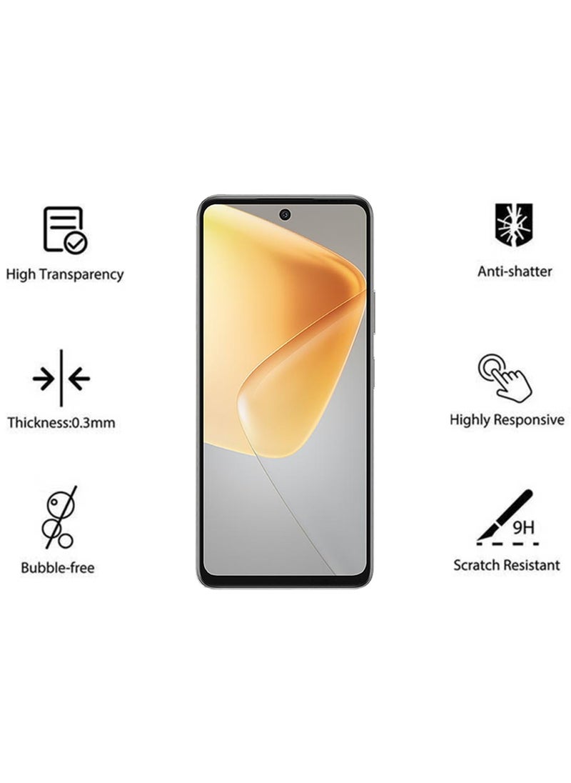 Generic - Infinix Hot 50 Screen Protector | Tempered Glass Screen Protector Full HD Quality With Anti-Scratch Edge to Edge Coverage Including Easy Installation Kit - Black - Image 1
