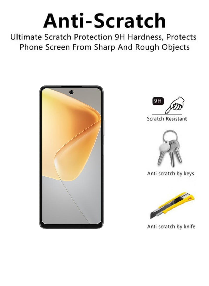 Generic - Infinix Hot 50 Screen Protector | Tempered Glass Screen Protector Full HD Quality With Anti-Scratch Edge to Edge Coverage Including Easy Installation Kit - Black - Image 1